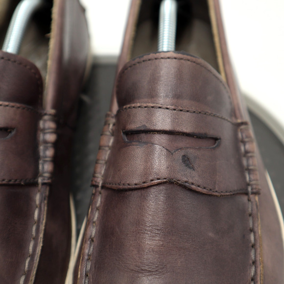 Cole Haan Pinch Weekender Shoes Mens 13 Grey Leather Penny Loafer Slip On - Picture 5 of 16